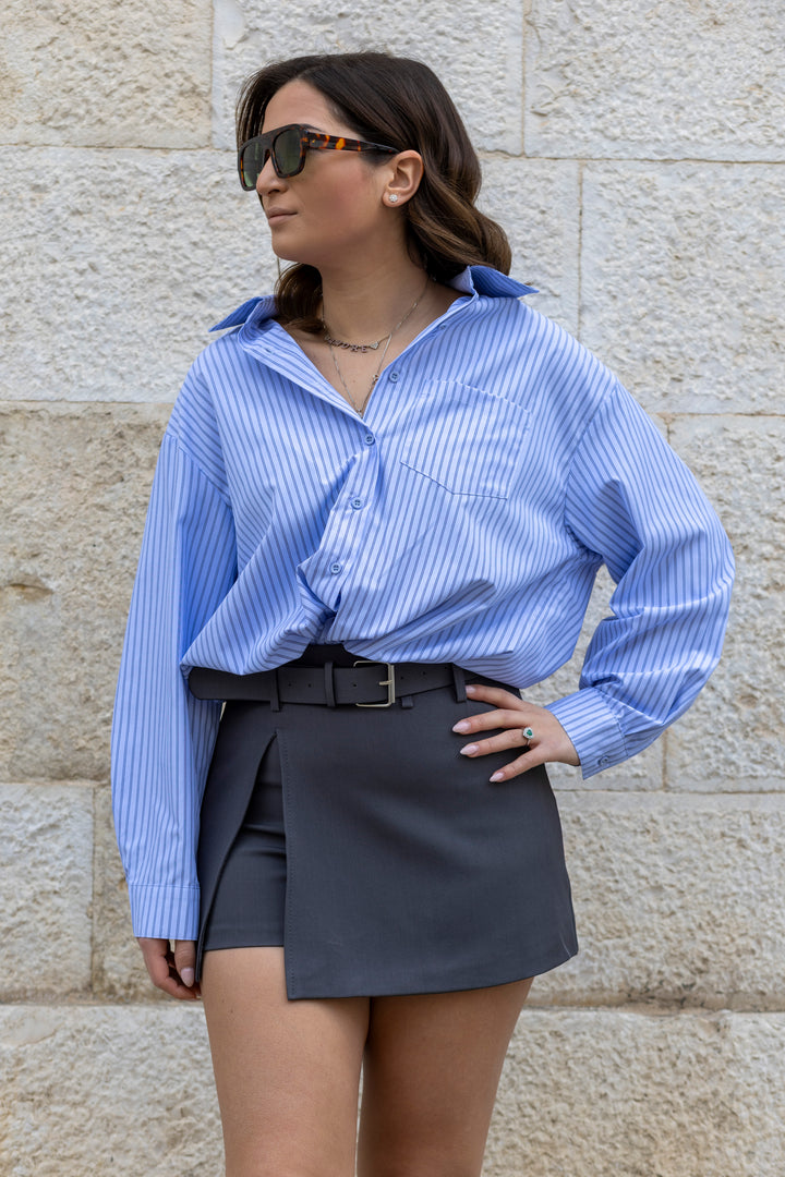 Camicia Over Azzurra