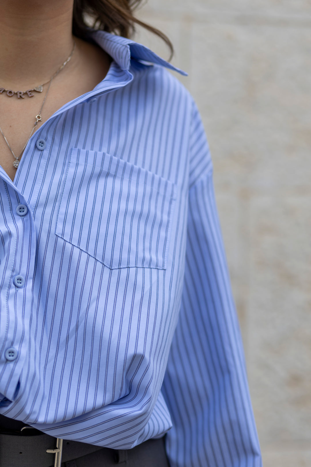 Camicia Over Azzurra