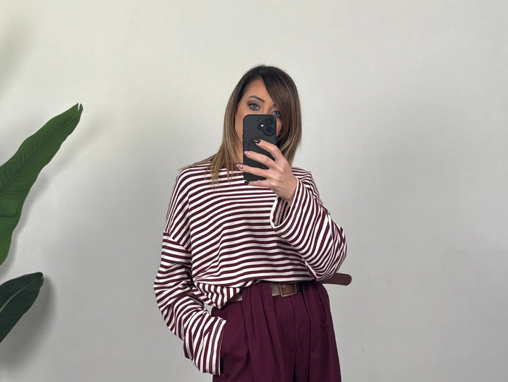 Maglia Rigata Oversize