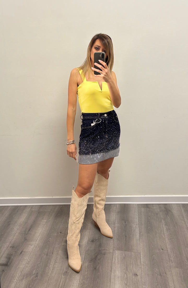 Minigonna Denim Sparkle