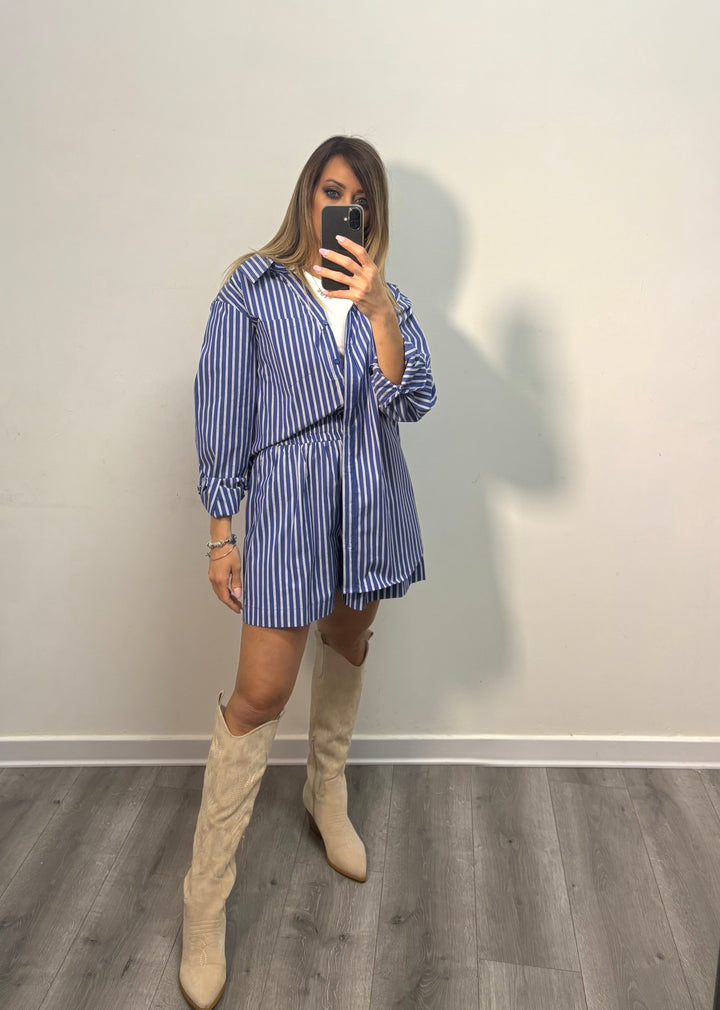 Coordset Azzurro Righe