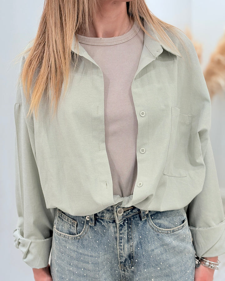 Camicia Over con Tasca