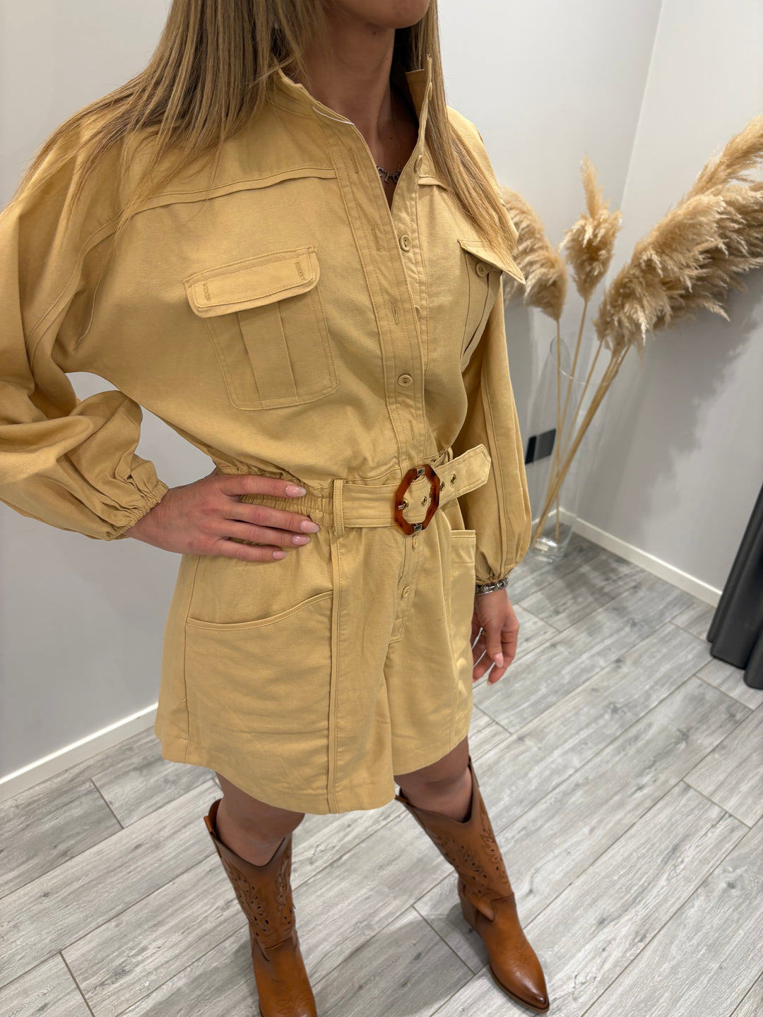 Tutina Chemisier con Cintura