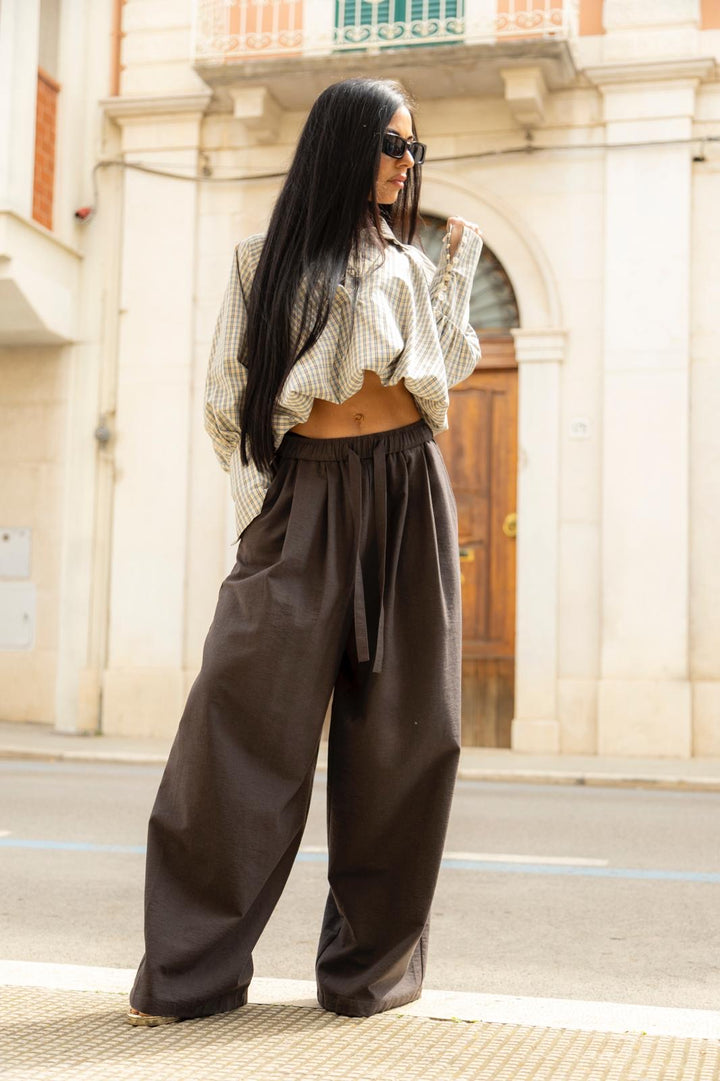 Camicia Crop Check Air