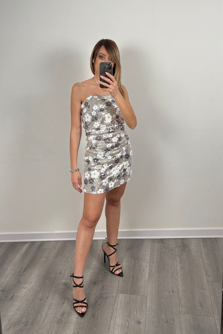 Miniabito Paillettes Floreale