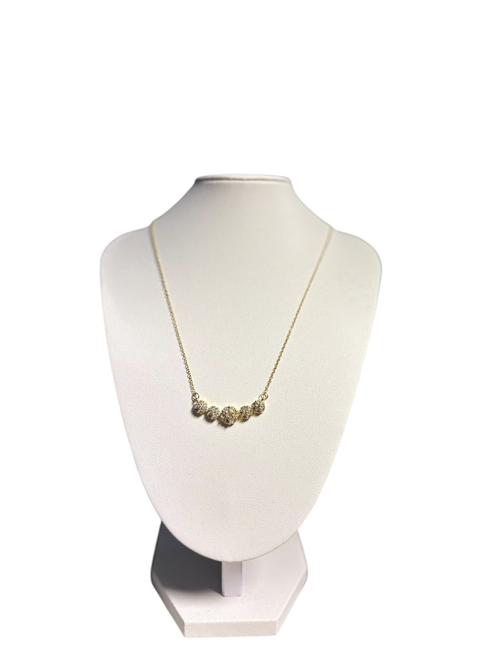Collana con sfere pavé