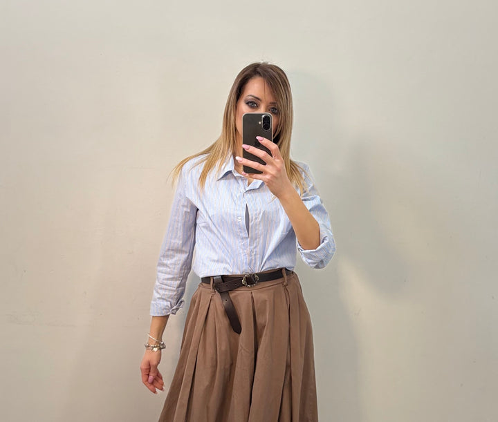 Camicia Azzurra Rigata