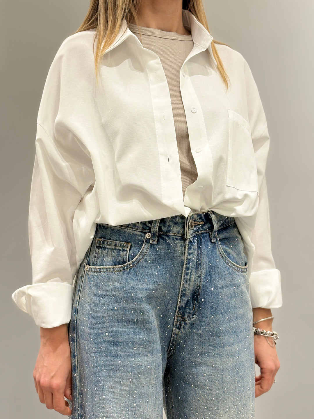 Camicia Over con Tasca